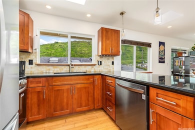 Well-lit open kitchen