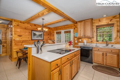 Island with built-in stove top