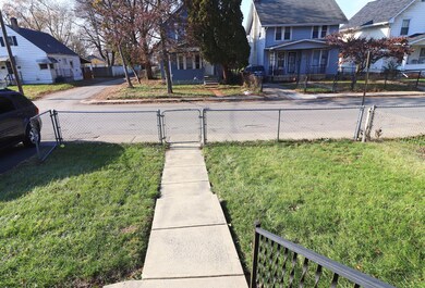 Fenced yard with front gate