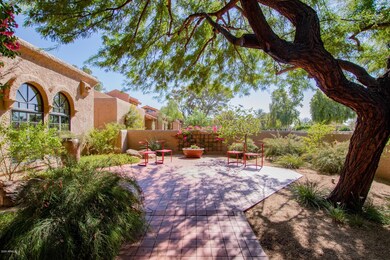 shady front patio