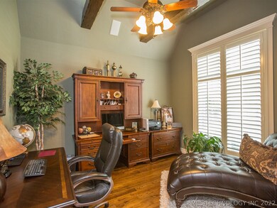Double French doors open from the Entry Hall into
