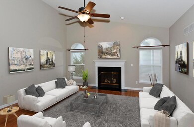 Great Room with Gas Fireplace (staged furniture)