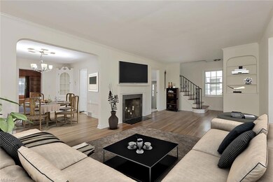 The living room image that is virtually enhanced