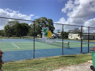 View of tennis court