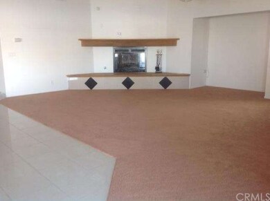 Corner fireplace in living room