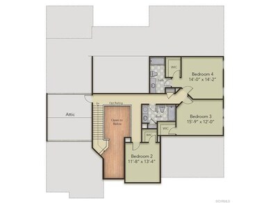 Second Floor Layout - home will include a Bonus Ro