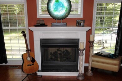 The gas fireplace is a gorgeous centerpiece to the
