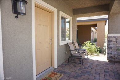 Covered front porch with paver floor all the way t
