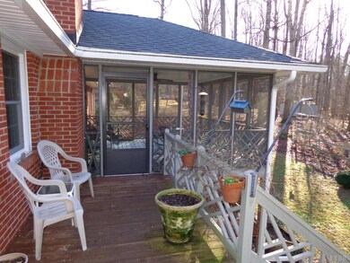 View of screened porch from deck