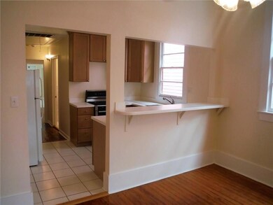 looking into kitchen