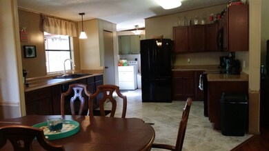 Looking from the edge of the dining room into the 