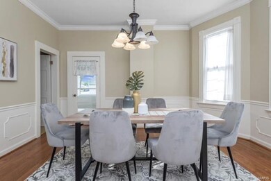 Dining Room with Decorative Wainscoting.