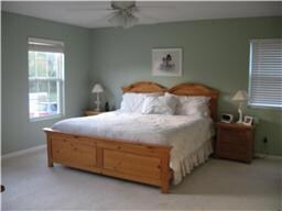 Nice master suite with tiled bathroom floor