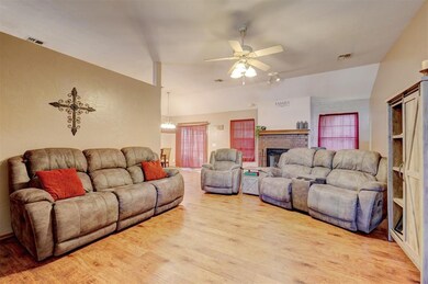 Living room featuring light hardwood / wood-style 