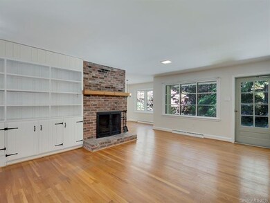 Living room open to dining room