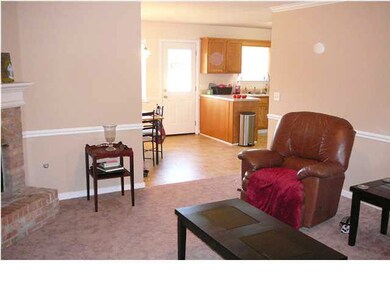 Spacious family room with fireplace