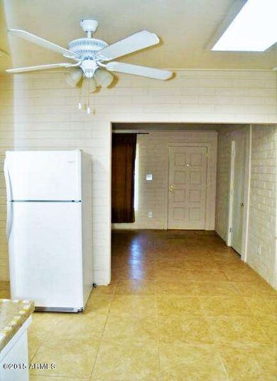 view from kitchen to living room