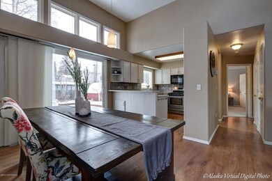 Open kitchen & dining . . .