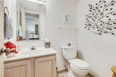 Convenient half bath on main floor...