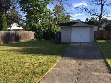 Garage and back yard
