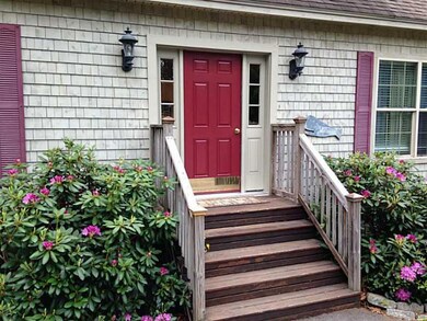 Exterior Front. New front door (June...
