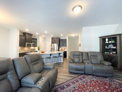 Open kitchen, dining and family rooms...
