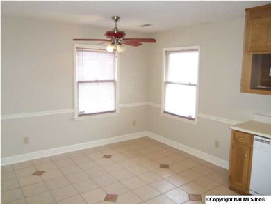 The breakfast area off kitchen