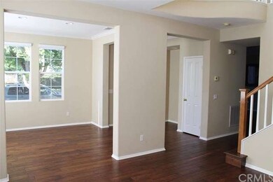 A view of the formal dining room from the living r