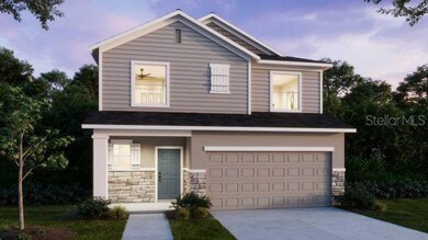 Artist Rendering at Dusk -Model home - actual features may vary.