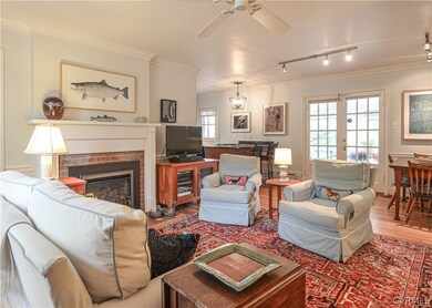 Living room with fireplace