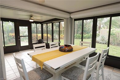 Sunroom featuring ceiling fan