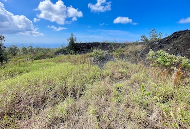 A connecting road was created when the lot was cleared. It runs from Ginger Blossom Ln, around the ocean side of the house pad, and back towards the cleared, rear portion of the two acre property.