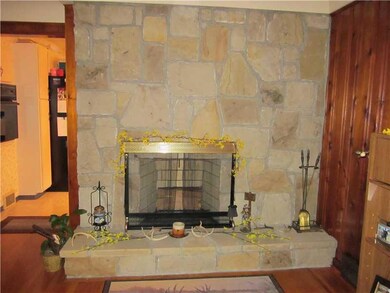 1st Floor Plan. stone fireplace
