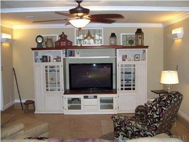 Amazing sunken living room with tile floors