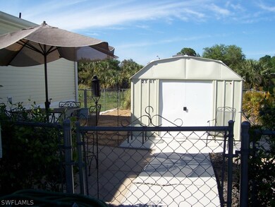 Patio and storage shed