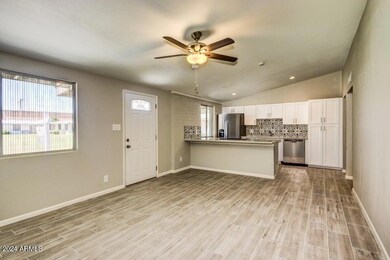 kitchen and living room