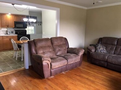 Kitchen opens to the living room