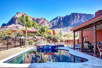 mountain and pool