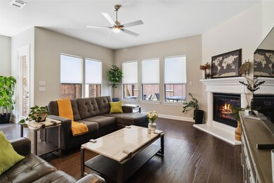 Cozy gas fireplace