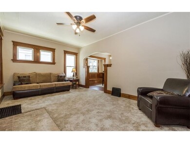 Living area with new carpet