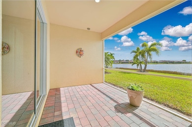 View of patio featuring a water view