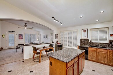 Kitchen with view to Family Room