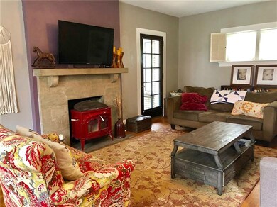 Living Room with Wood Stove