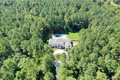 Birds eye view of property looking south