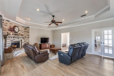 Living room with light LVP flooring