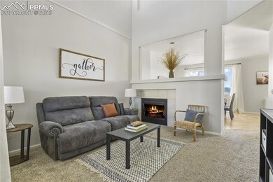 Living room with vaulted ceilings and extra large 