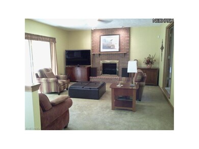 Beautiful brick gas fireplace can be wood burning 