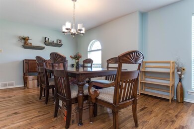 Dining has a ton of room for a large table and buffet