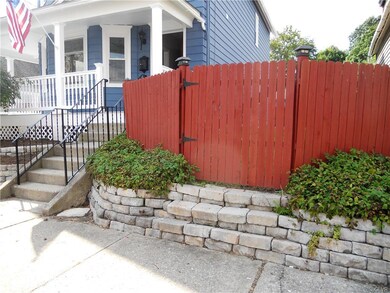 A fenced yard