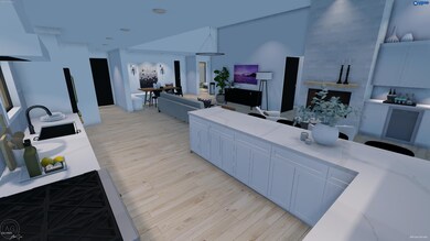 white shaker out to living